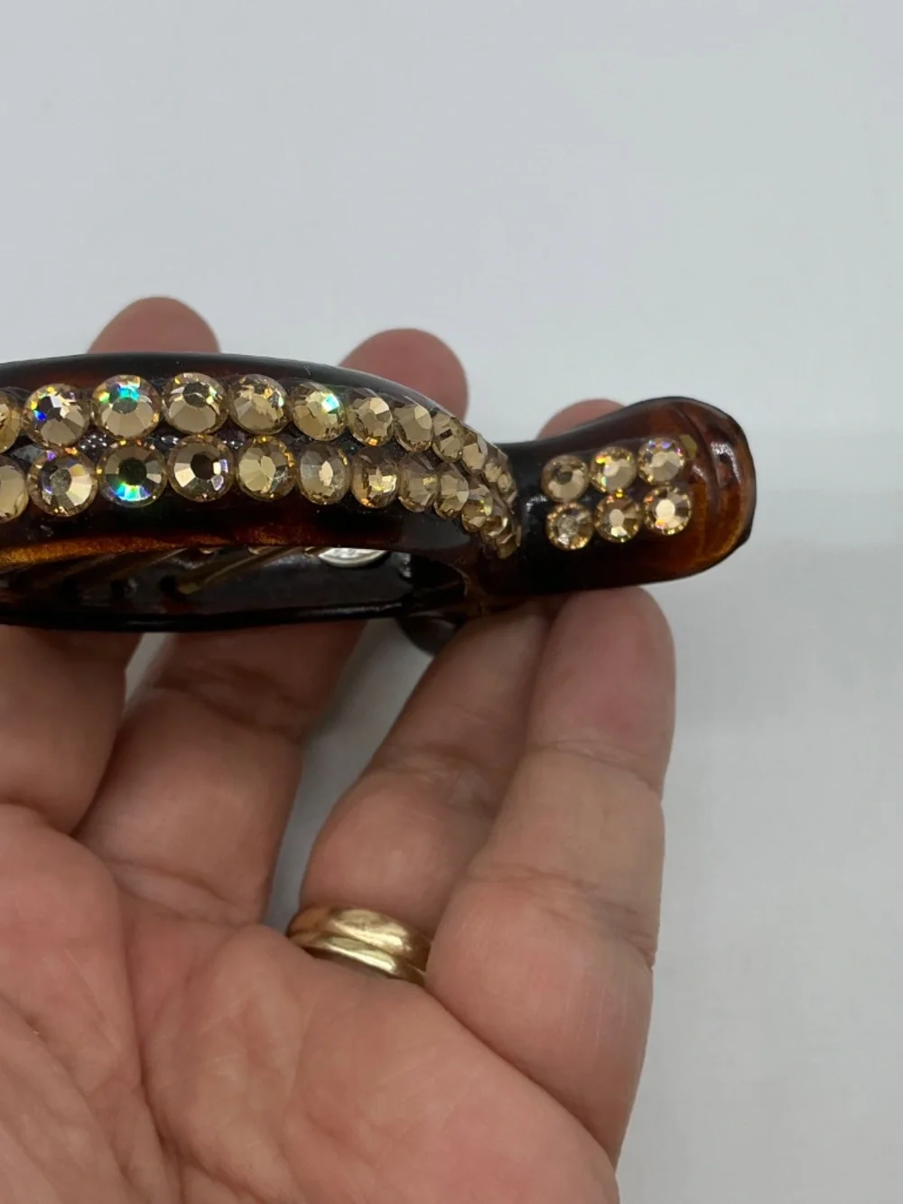 Hair Claw Clips with Rhinestones Vintage